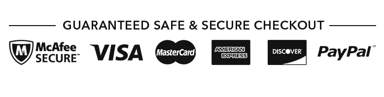 Guaranteed Safe & Secure Checkout